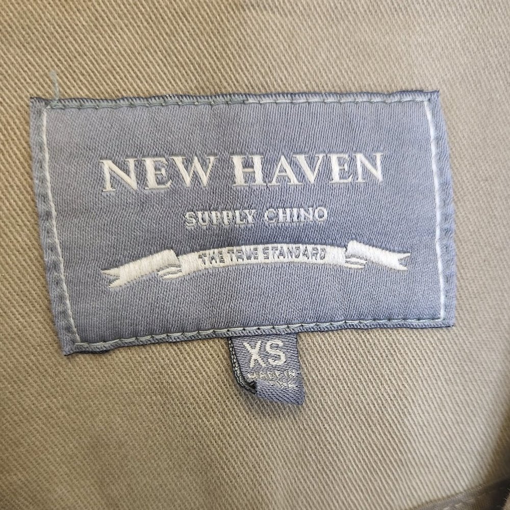 New Haven Supply Chino Jacket XS Tan Twill Cargo Pockets Cinch Waist - Picture 12 of 13